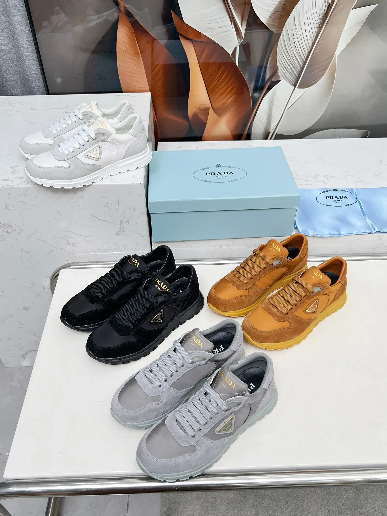 👟👟Ex-factory price 540👟👟 Prada "PRADA.." 2025 explosive model has been shipped. , original 1:1 development, four colors available 35--41 "Code 34 and 41 can be customized and cannot be returned or exchanged"